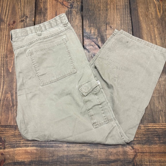 Wrangler Cargo Pants‎ Authentic Issue Relaxed Fit Cotton Khaki, Mens 44x32, work - Picture 1 of 6